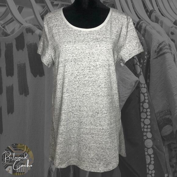 H by Halston Gray Donegal Knit Scoop-Neck Top - Size XS - Picture 1 of 12